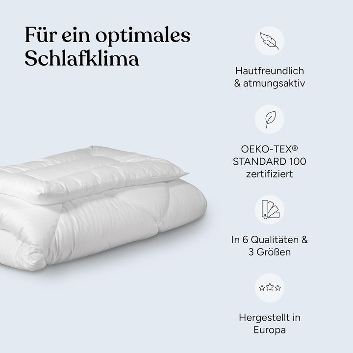 Ehrenkind® Kinder-Steppbetten-Set 4 Jahreszeiten Baumwolle | Kinder-Decke + Kissen | Standard 100 by