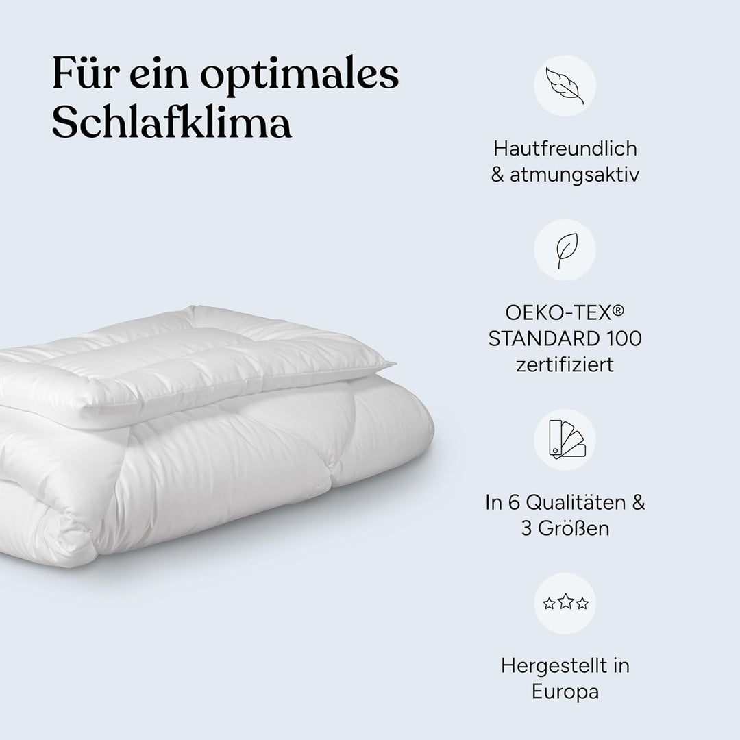 Ehrenkind® Kinder-Steppbetten-Set 4 Jahreszeiten Baumwolle | Kinder-Decke + Kissen | Standard 100 by