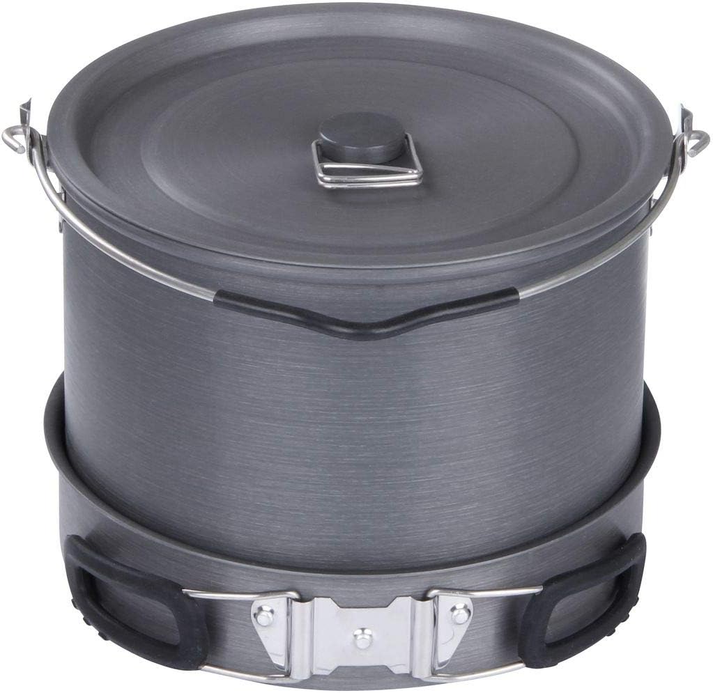 10T Topf Pfannen Set Ranger VI+ Camping Kochset für 6-10 Mann 8 TLG. Kochgeschirr im Netzbeutel