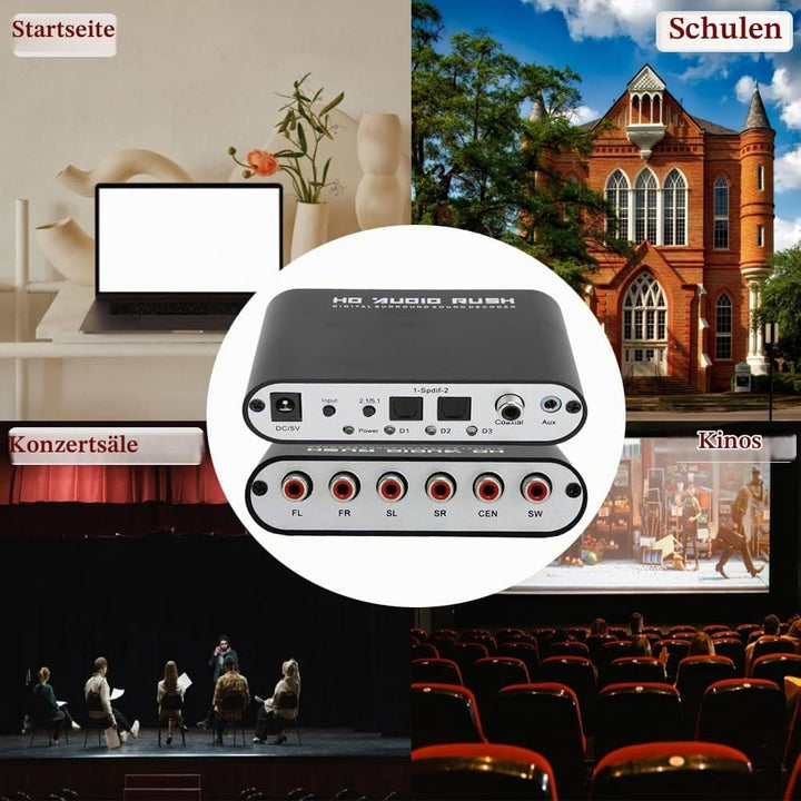 5.1CH DTS Dolby Converter 4K Audio Extractor HDMI Audio Decoder Digital Audio Converter Output Optic