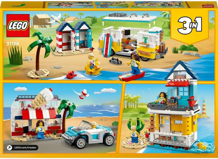 LEGO Creator 31138 Strandcampingbus Bauset für Kinder ab 4 Jahren
