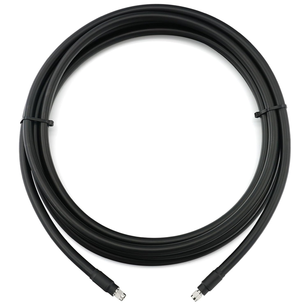 RANGEFUL 10m RP-SMA Stecker auf RP-SMA Stecker Koaxialkabel – 10 Meter 8D-FB Ultra-Verlustarmes Ø11.