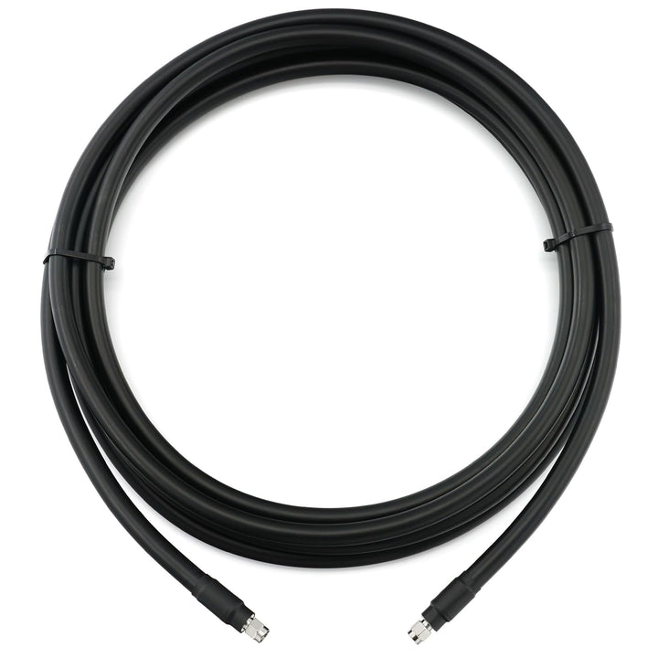 12m RP-SMA Stecker auf RP-SMA Stecker Koaxialkabel – 12 Meter 8D-FB Ultra-Verlustarmes Ø11.1mm Verlä