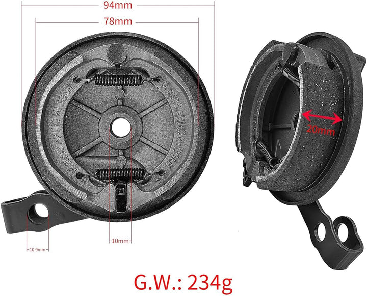 HYGJ TMOM Vorderrad Trommelbremse Scooter Original Trommelbremsen für Ninebot Max G30 Elektroroller