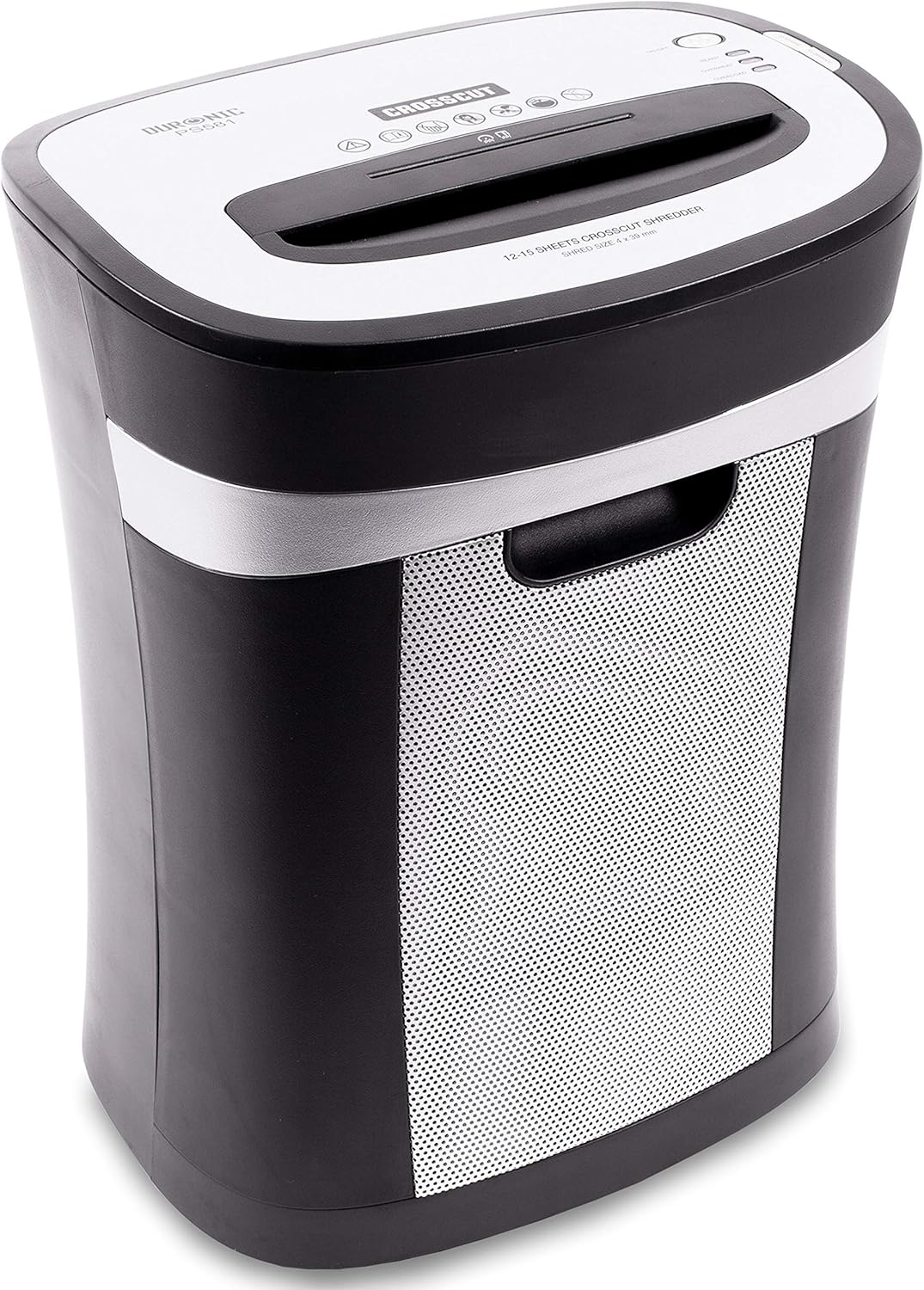 Duronic PS581 Aktenvernichter | 15 Blatt Partikelschnitt P4 | 22 Liter Papierkorb | Kreuzschnitt Sch