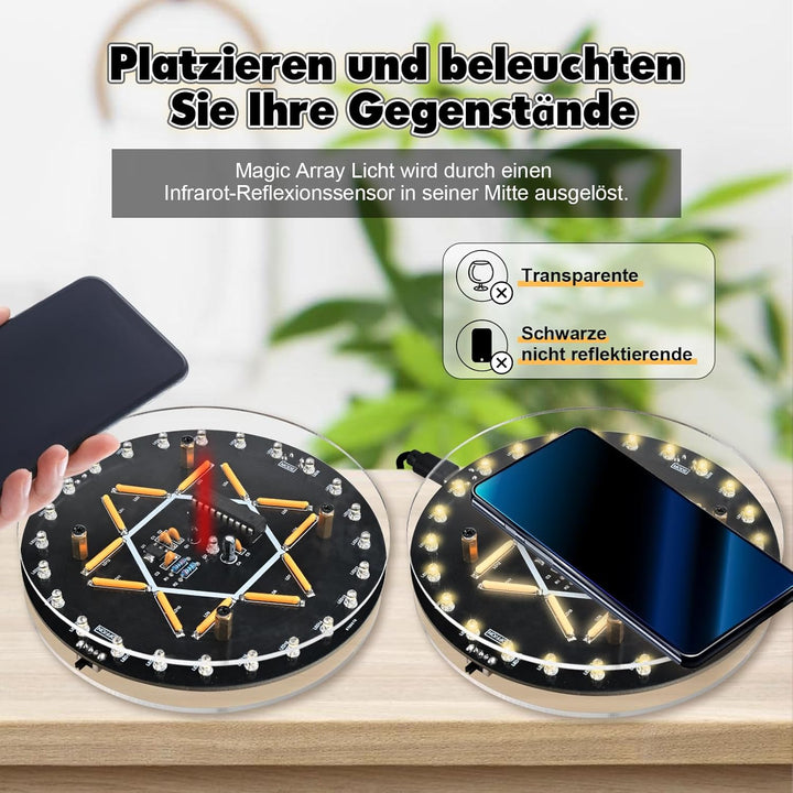 DIY Futuristisches LED Regal Löt Bausatz mit Sensor, Interaktives Licht Projekt zum Löten Lernen, ST