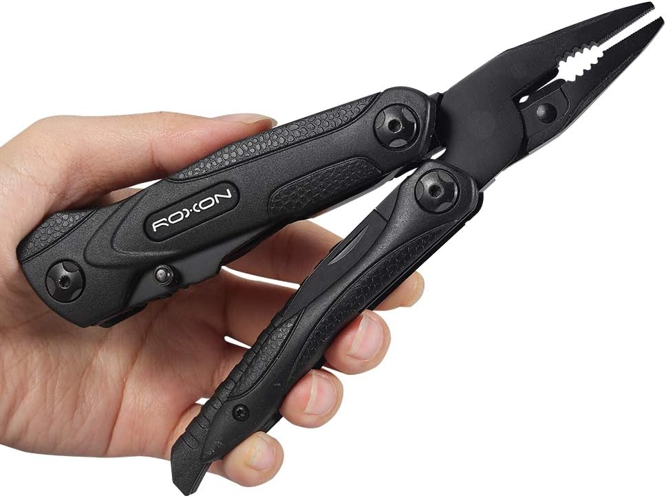 ROXON CM1349 Spark Multitool-Zange, 14-in-1 Multifunktionswerkzeuge, Klappzange, Mehrzweck-Outdoor-Ü