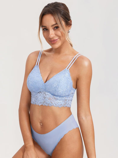 MOMANDA Damen Still BH Grosse Brüste Spitzen Bralette Bügellos Gepolsterte Umstands BHS S Grosse Grö