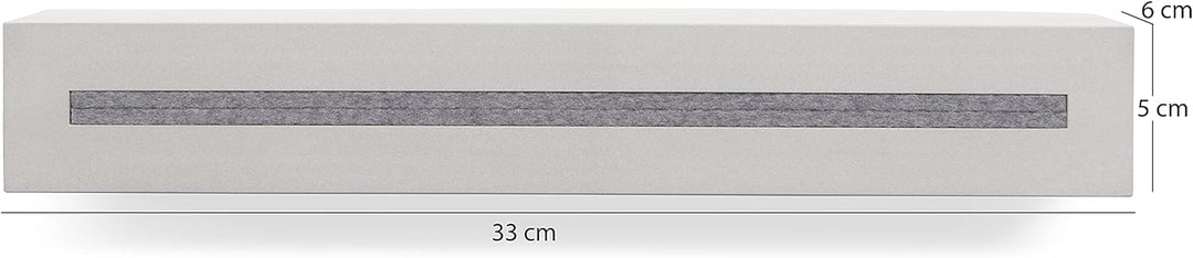 Schlüsselbrett mit Ablage aus Beton Light Edition 33x6x5 cm, Schlüsselboard Wand, Schlüsselaufbewahr