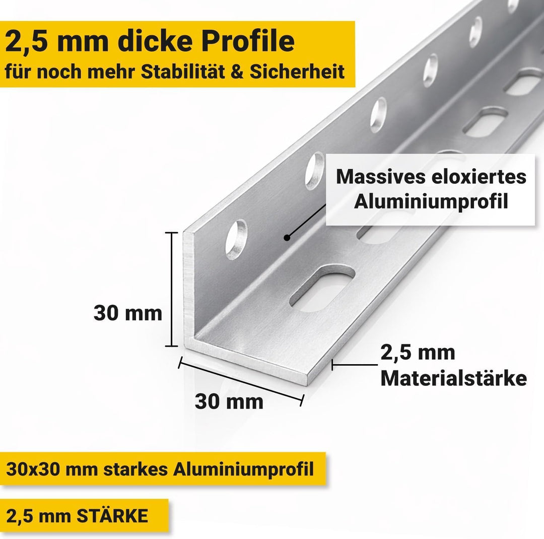 Avoltik Balkonkraftwerk Halterung im 2er Set (bis 114cm) I Halterung für 2 Solarpanel-Module I Verst