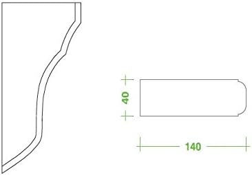 Balkonkonsole für Holzbalkon (2 Stück) - Fichte - 6028 (40x280x140mm)