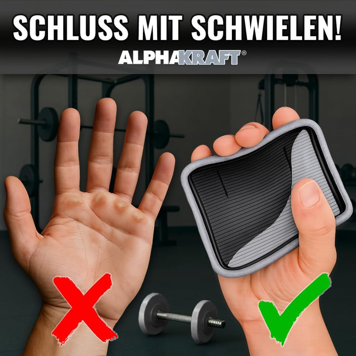 ALPHAKRAFT® Griffpolster Kraftsport [1 Paar] | Griffpads Krafttraining & Grip Pads Gym | rutschfeste