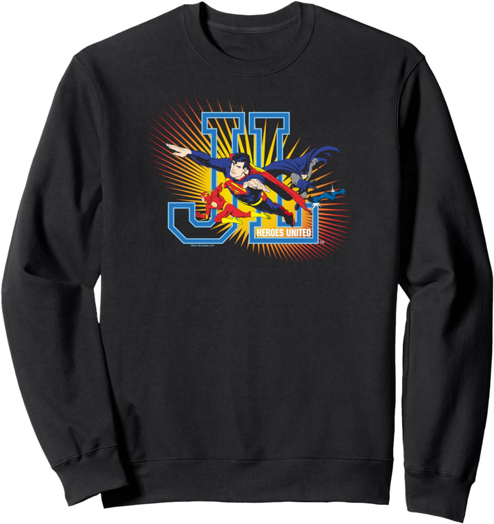 Justice League Heroes United Black Sweatshirt