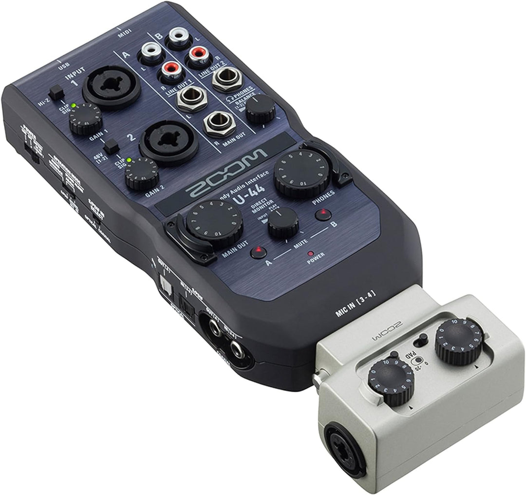 ZOOM U-44 Handy Audio Interface Blau, Blau