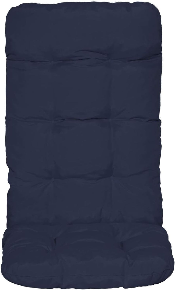 Beautissu 6er Set Hochlehner Auflagen Sitzpolster für Gartenstühle Outdoor | 120x50x8cm Dunkelblau G