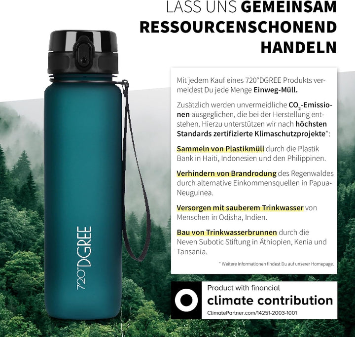 720°DGREE Trinkflasche “uberBottle“ 350ml, 500ml, 650ml, 1l, 1,5 Liter softTouch +Früchtebehälter -