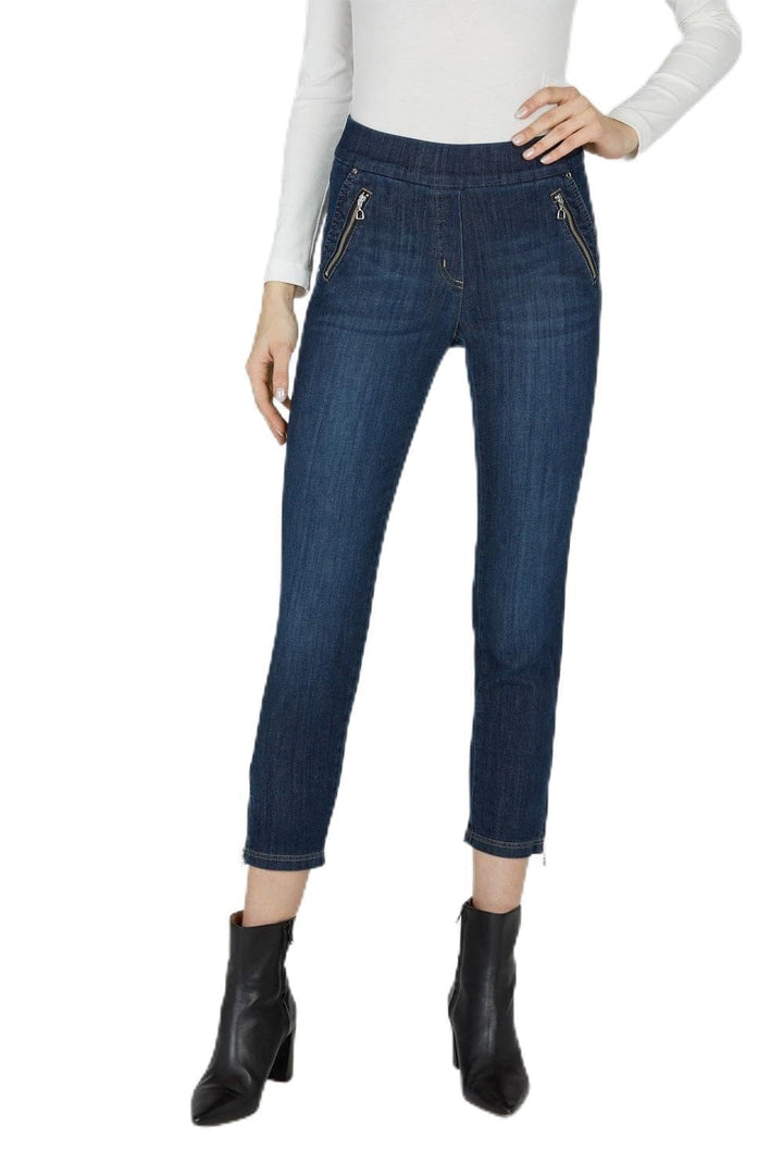 Style NENA09 - 7/8 Damen Jeans straight - Jeanshose Damen high waist - Stretch Jeans Hose mit Gesäss