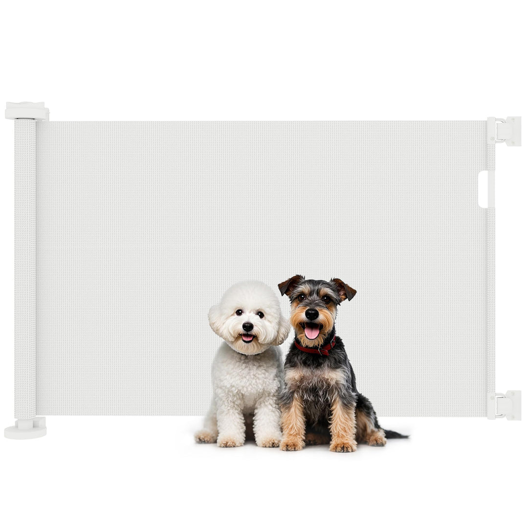 PawHut Treppenschutzgitter Ausziehbar 0-136cm 87 cm Hoch Türschutzgitter Treppenschutzrollo Absperrg