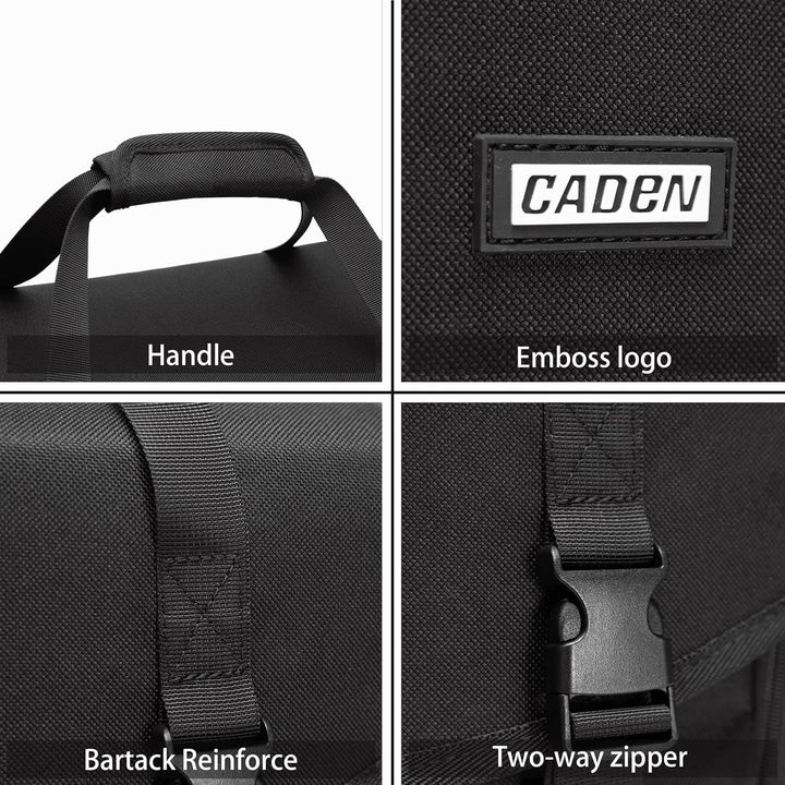 CADeN Large Camera Messenger Bag Case Schultertasche mit Stativhalter Kompatibel für Nikon, Canon, S
