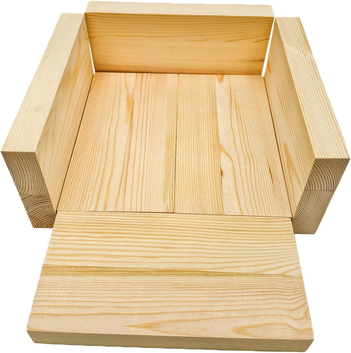 6 rechteckige Holzbretter, unlackierte Holzblöcke, 20 x 10 x 2,5 cm, blanko Holz-Bastelblöcke zum Sc
