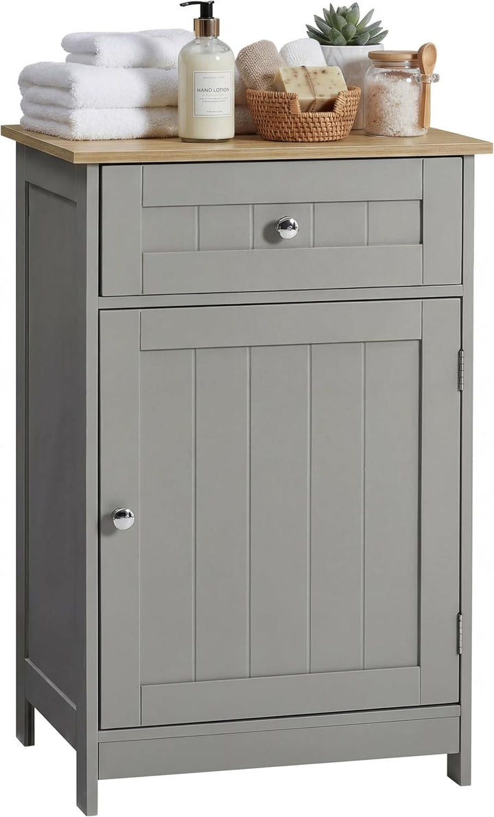 Bath Vida Hoch-& Midischränke fürs Bad, Mitteldichte Holzfaserplatte, Grau, Standard Schrank mit 1 T