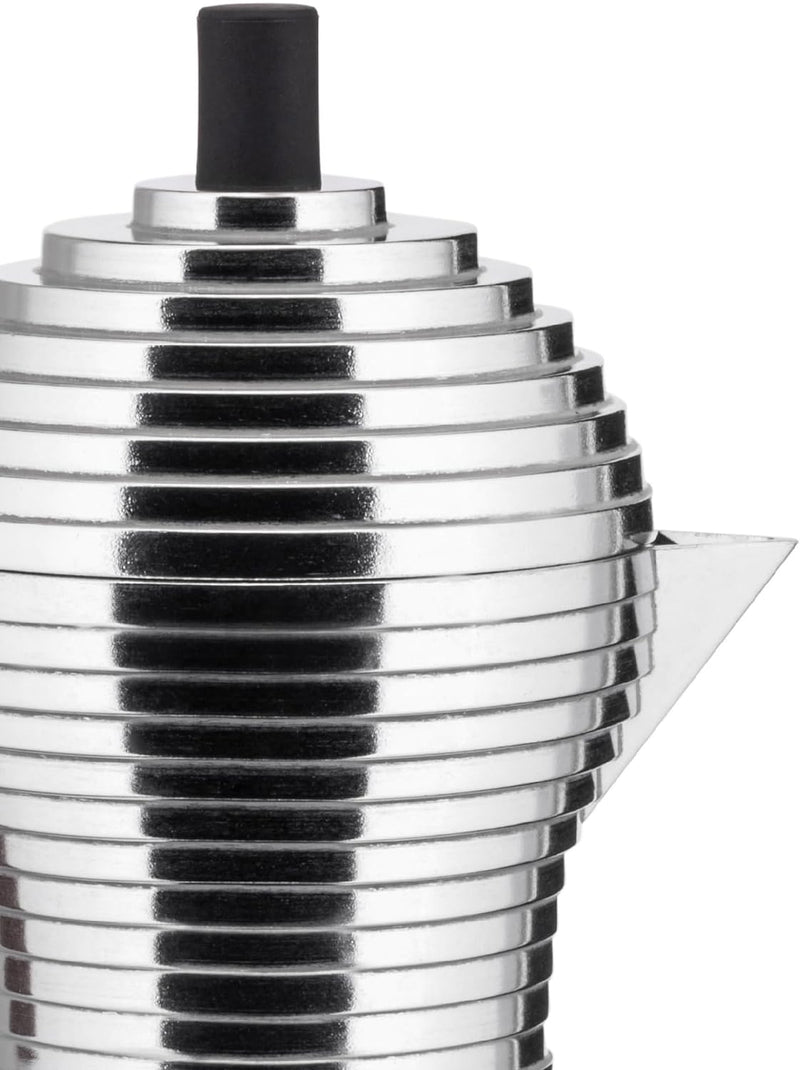 Alessi Kaffeekanne, schwarz, Aluminium, 8.3 x 10.5 x 35