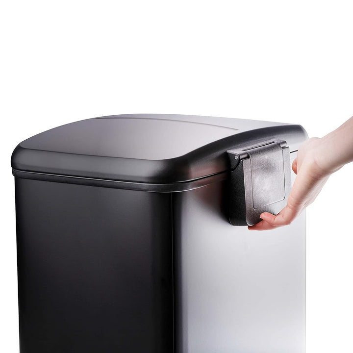 Dirt Devil Tretmülleimer 2 x 12L – Mülleimer 2 Fächer – Mülltrennsystem - Abfalleimer mit Soft Close