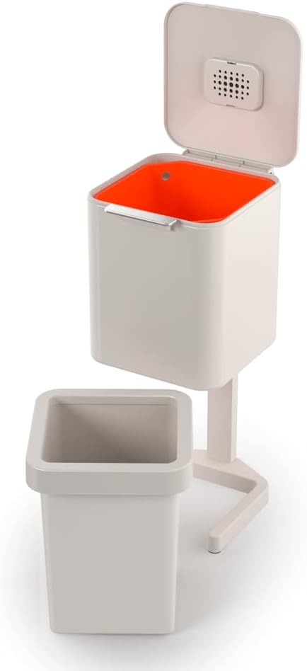Joseph Joseph Totem Pop - Mülltrennungs und Recyclingeinheit 40 Liter - steinfarbig, 40 L