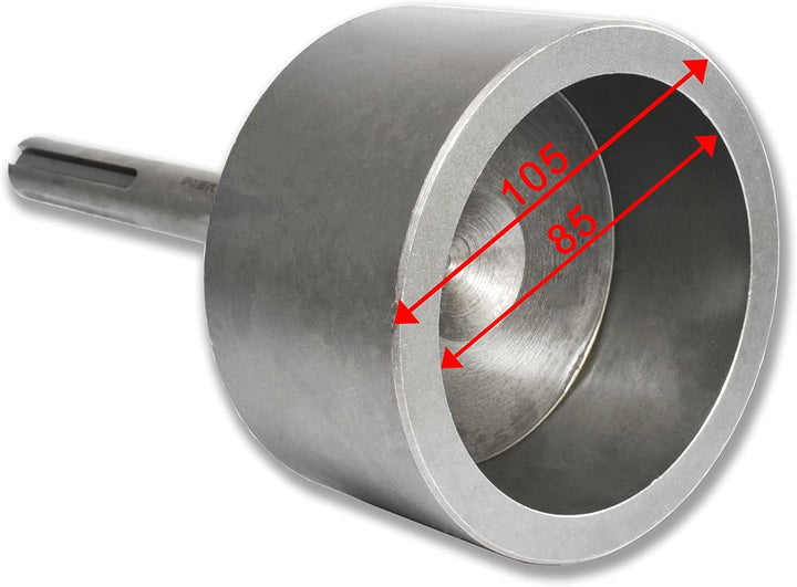 WERHE® Pfostenramme SDS Max 85 mm – Zum schnellen Einrammen von Star Pickets mit Abbruchhammer – Rob