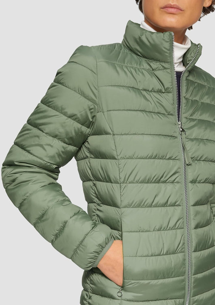s.Oliver Herren Steppjacke – Slim Fit, leicht wattiert, Stehkragen – Für Outdoor, Übergangszeit & Ci