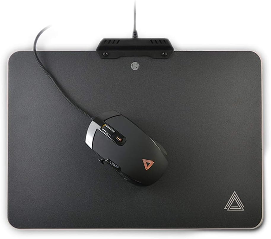 Lexip B5 Gaming Mauspad - RGB starres Mousepad - Farben Einstellung Touch - Reibungsarme Oberfläche
