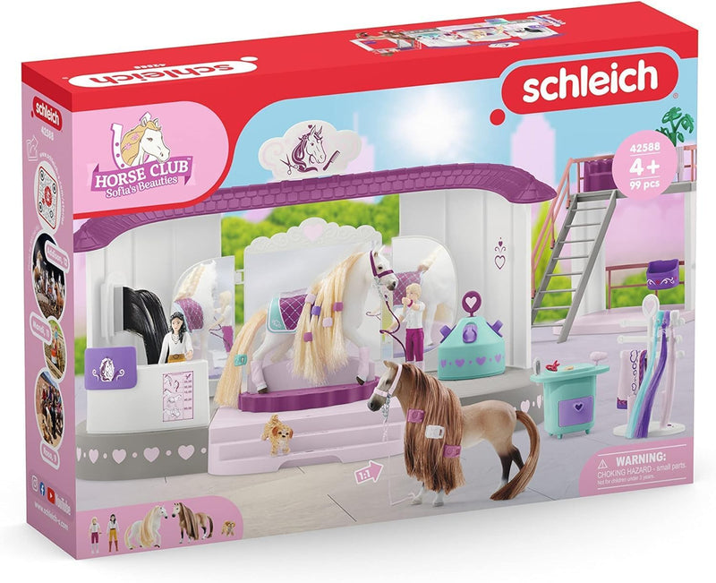 schleich 42588 Beauty Salon , für Kinder ab 4+ Jahren, HORSE CLUB Sofia&