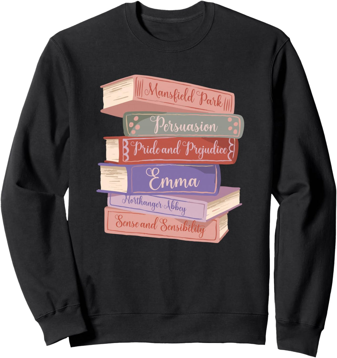 Alphabetisierung Austen Romane Liebesbücher Literarisch Jane Austen Sweatshirt