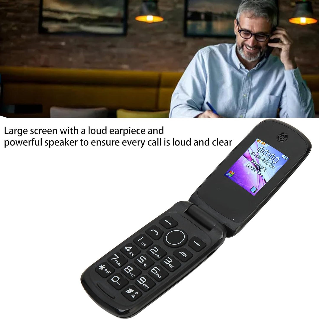 XUMIUZIY Entsperrtes Flip -Telefon, 2G Flip -Handy, Dual -SIM -Karte, 1,77 -Zoll -Farbanzeigebildsch