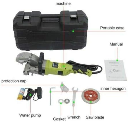 Elektrische Schlitzfräse, 4KW Wandfräse Wand Slotting Machine mit 5 Sägeblätter 125 mm, Eine Schnitt