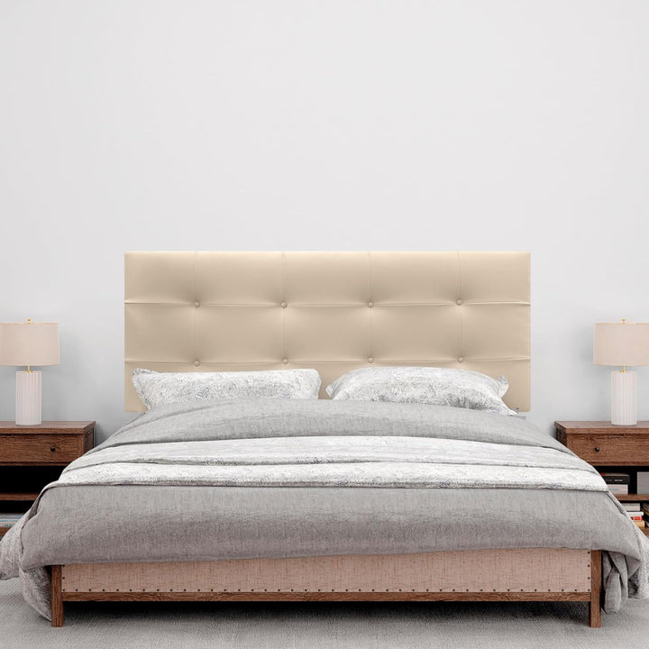 DHOME Kopfteil, gepolstertes Bett Kopfteil 8cm dick. Gepolstertes Kopfteil ACUALINE Stoff und Kunstl