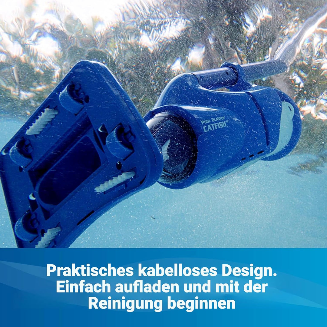Water Tech POOL BLASTER Catfish batteriebetriebener wiederaufladbarer Staubsauger für Schwimmbad und