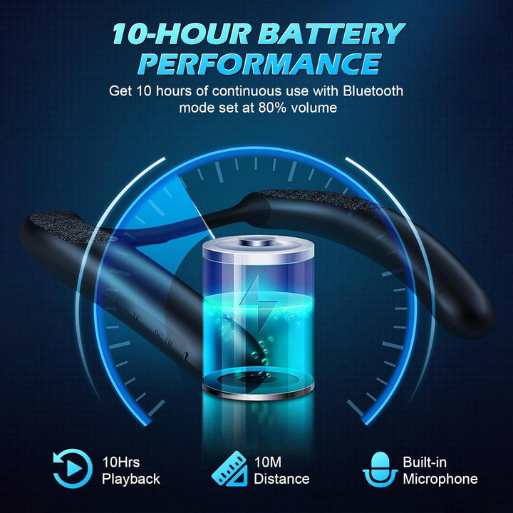Smalody Wireless Nackenlautsprecher,Bluetooth Lautsprecher Tragbarer,Verfügt über eine Freisprechfun