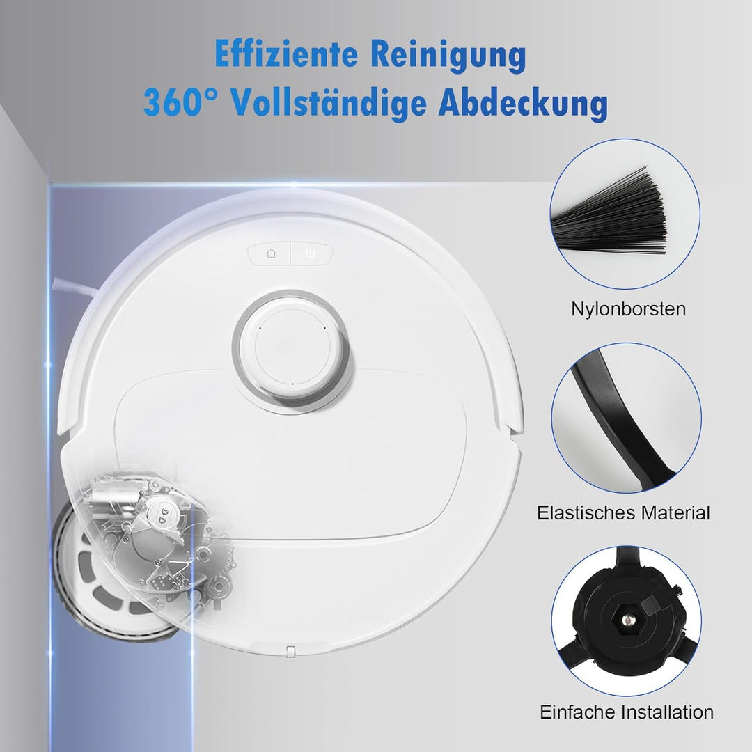 25 Stück Zubehör für Roborock Qrevo Pro/Qrevo S/Qrevo MaxV Saugroboter, 1 Hauptbürste, 6 Staubbeutel