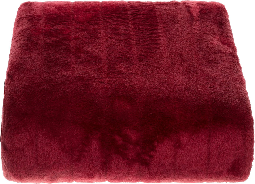 Felldecke Kuscheldecke Nerzfelloptik - 150 x 200 cm | 1150g - Rot Rot 150 x 200, Rot 150 x 200