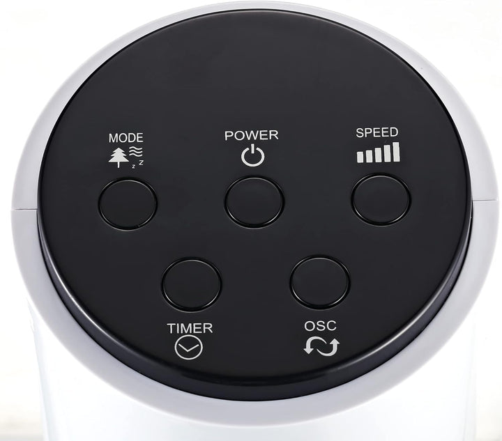 HOMCOM Turmventilator mit Fernbedienung, 96 cm Säulenventilator, 45 W Standventilator mit LED-Anzeig