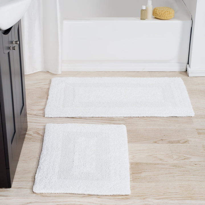 Lavish Home Badematten-Set, Baumwolle, wendbar, weich, saugfähig und maschinenwaschbar, 88,9 x 55,9