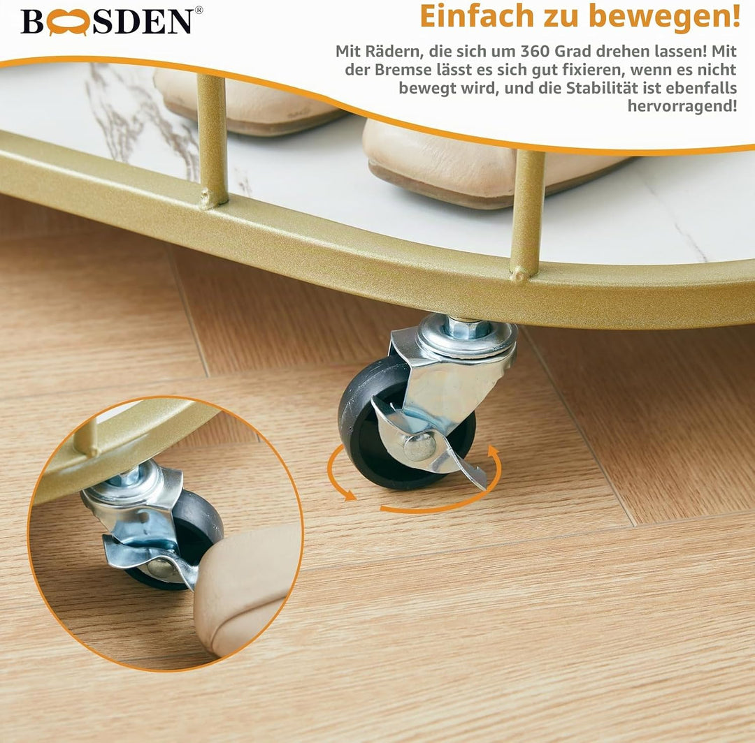 BOOSDEN Kleiderständer mit einem Querträger und Rollen, Metall-Kleiderständer, Mobile Kleiderstange