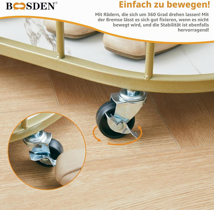 BOOSDEN Kleiderständer mit einem Querträger und Rollen, Metall-Kleiderständer, Mobile Kleiderstange