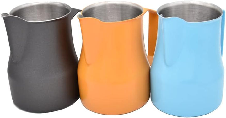 1 Stück Milchschaumkrug, Pitcher Krug Edelstahl, Schaumbecher für Kaffee und Latte Art, Schäumende M