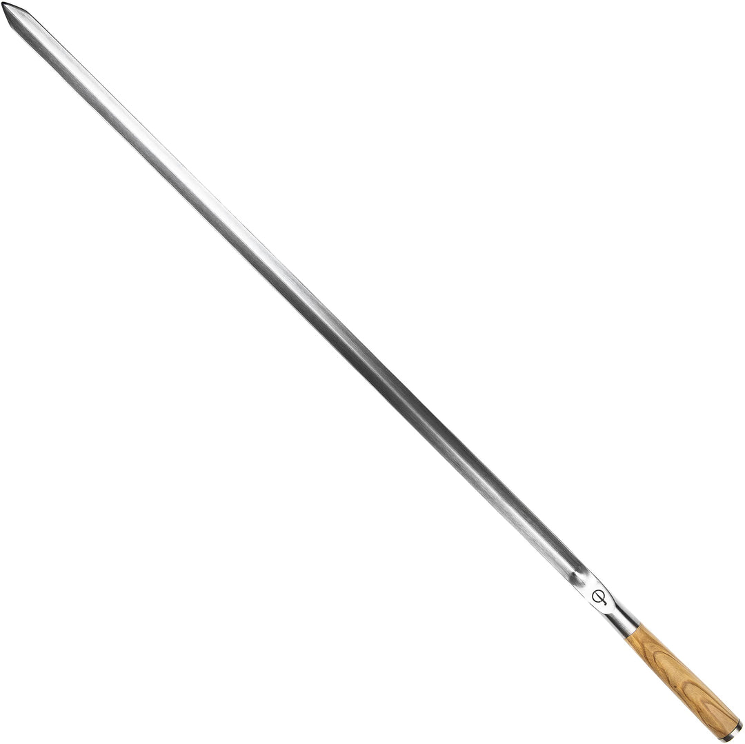 Forged Churrasco Grillspiesse 60cm, Olivenholz griff, Edelstahl, V-Form 60.0 Zentimeter, 60.0 Zentim