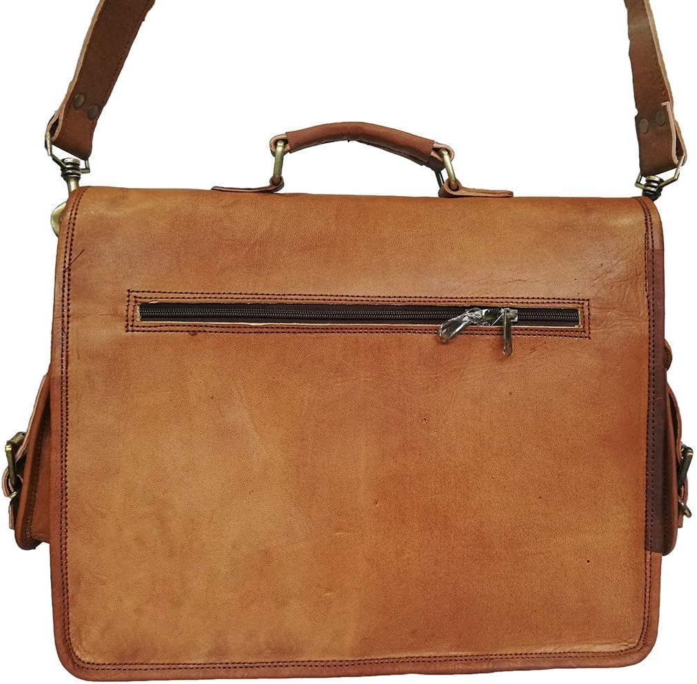 ALASKA EXPORTS - 40,6 cm (16 Zoll) handgemachte vintage Leder Messenger-Tasche für Laptop Aktentasch