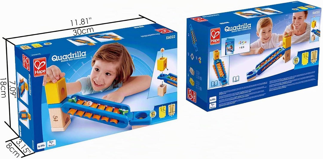 Hape E6009 - Quadrilla Vertigo, Kugelbahn, Konstruktionsspielzeug, aus Holz, ab 4 Jahren &amp; 6022 - Kl