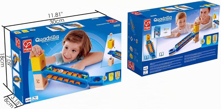 Hape E6009 - Quadrilla Vertigo, Kugelbahn, Konstruktionsspielzeug, aus Holz, ab 4 Jahren &amp; 6022 - Kl