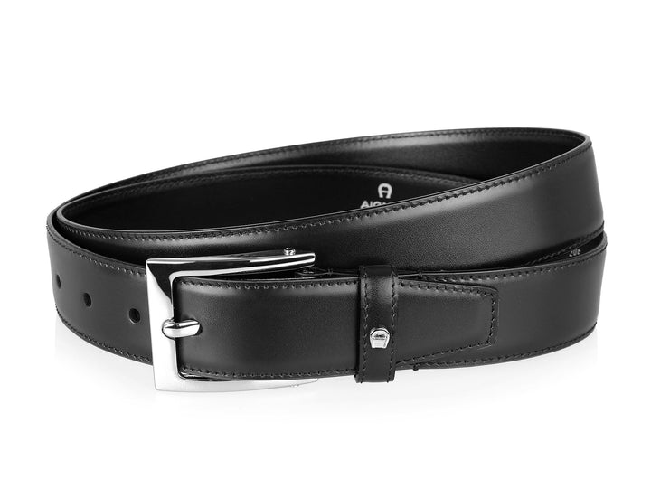 Glattleder Gürtel 126446 01, 0002 Black, 110